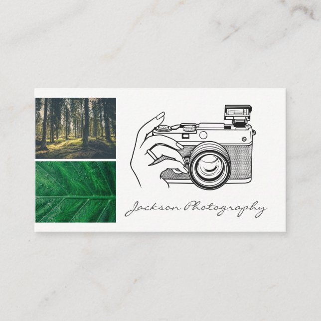Carte De Visite Photographie de la nature extérieure | Illustratio (Devant)