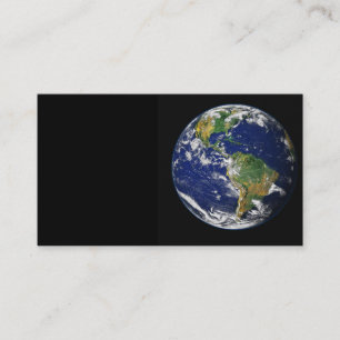 CARTE DE VISITE PHOTOGRAPHIE DE L'ESPACE TERRE PLANÈTE BLUES VERT