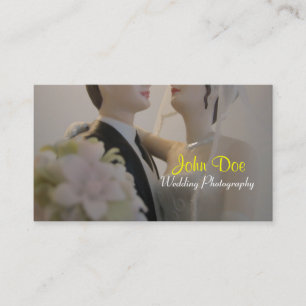 Carte De Visite Photographie de mariage de jeunes mariés