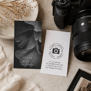 Carte De Visite Photographie de nature morte en noir et blanc Entr