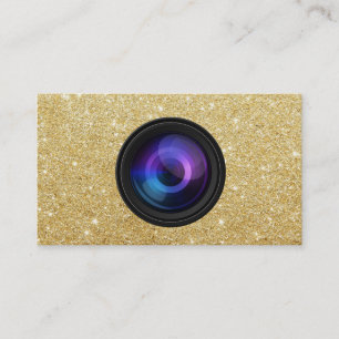 Carte De Visite Photographie de parties scintillantes d'or
