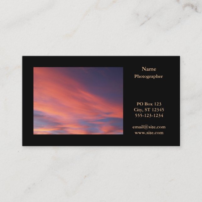 Carte De Visite Photographie de paysage horizontal (Devant)