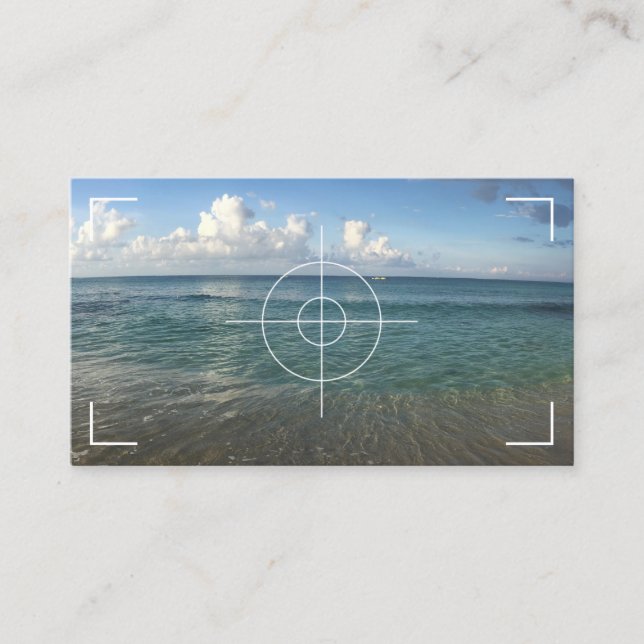 Carte De Visite Photographie de plage (Devant)