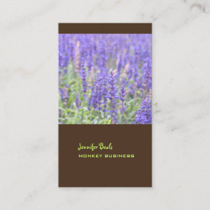 Carte De Visite Photographie de terrain de lavande + chocolat