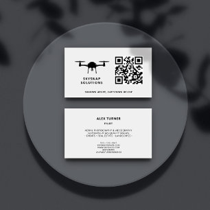 Carte De Visite Photographie du pilote de drone personnalisée Code