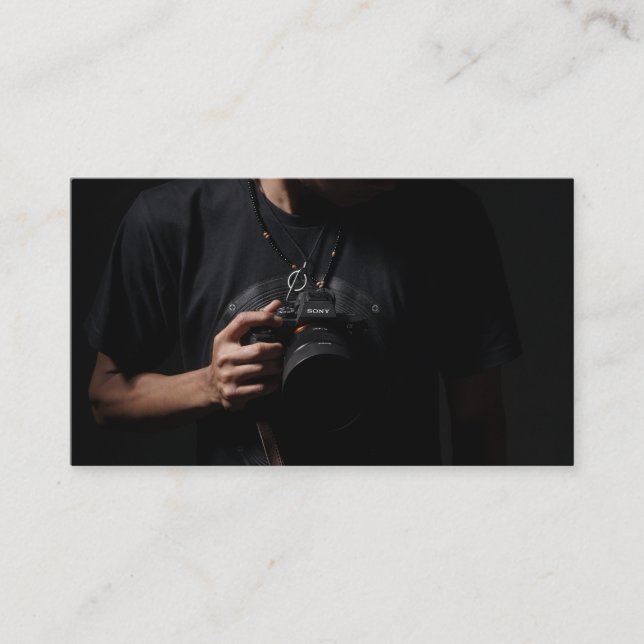 Carte De Visite Photographie du visualiseur de lentilles de caméra (Devant)