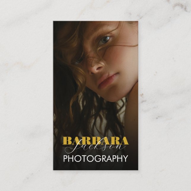 Carte De Visite Photographie Elegant Professional code qr (Devant)