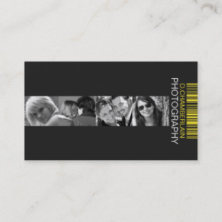 Carte De Visite Photographie et code barres - jaune
