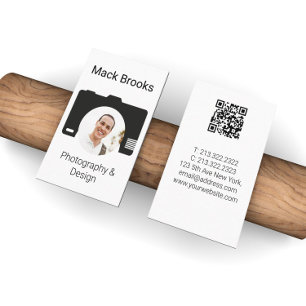 Carte De Visite Photographie et conception de code QR professionne