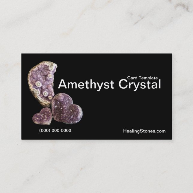 Carte De Visite Photographie Godes Amethyst Crystal Modèle (Devant)