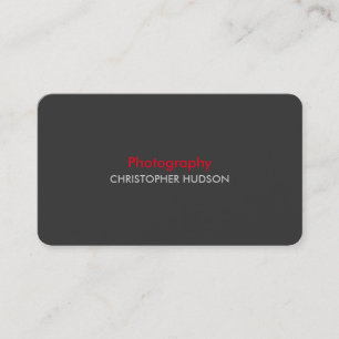 Carte De Visite Photographie horizontale en gris rouge