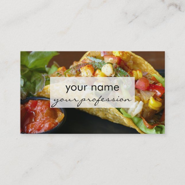 Carte De Visite photographie mexicaine délicieuse de tacos (Devant)