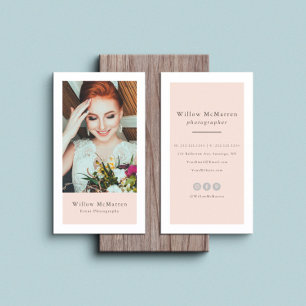 Carte De Visite Photographie minimaliste moderne de typographie te