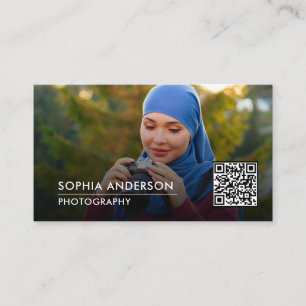 Carte De Visite Photographie minimaliste Photo complète Simple ent