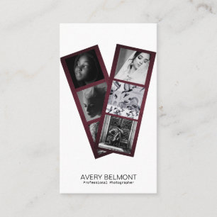 Carte De Visite Photographie moderne collage arrière - plan de boi