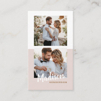 Carte De Visite Photographie moderne minimaliste élégant photo bla