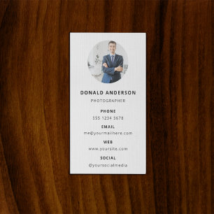 Carte De Visite Photographie moderne minimaliste simple photo