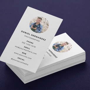 Carte De Visite Photographie Moderne Simple Minimaliste Entreprise