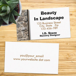 Carte De Visite Photographie murale naturelle de Stonemason profes