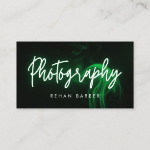 Carte De Visite Photographie Néon Vert 