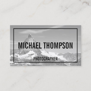 Carte De Visite Photographie noir et blanc professionnelle