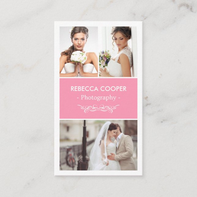 Carte De Visite Photographie Photo Showcase - Beauté Light Rose (Devant)