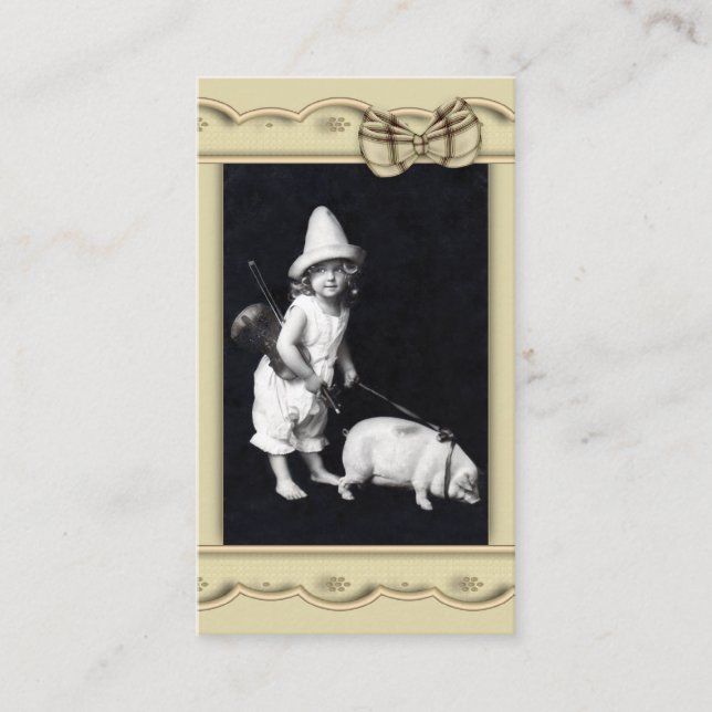 Carte De Visite Photographie porcine et d'I de cru (Devant)