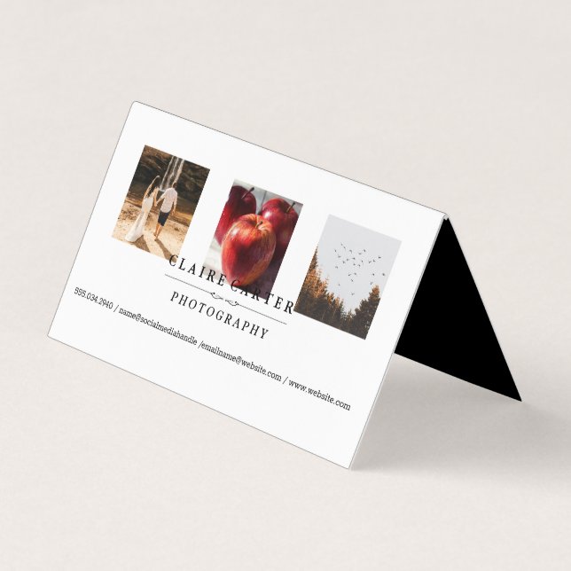 Carte De Visite Photographie | Portefeuille de photographe (Devant)