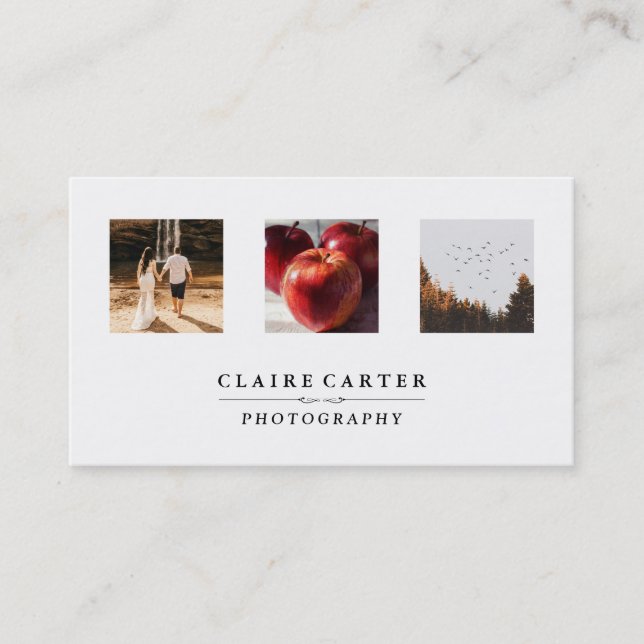 Carte De Visite Photographie | Portefeuille de photographe (Devant)