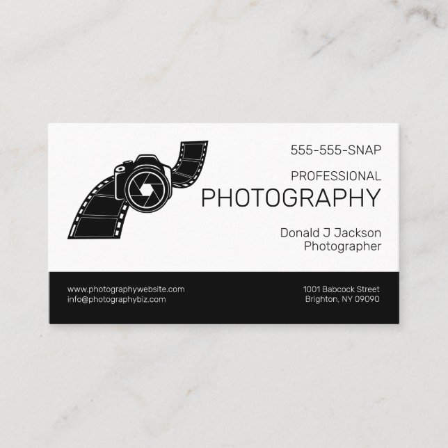 Carte De Visite Photographie professionnelle (Devant)