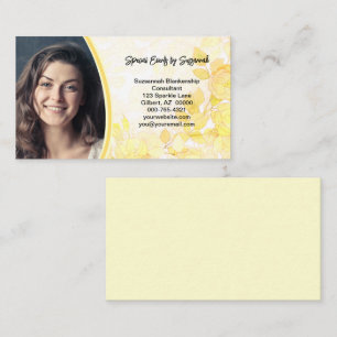 Carte De Visite Photographie professionnelle d'art floral jaune pa