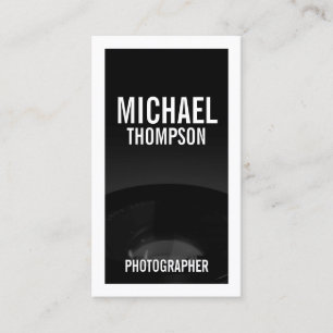 Carte De Visite Photographie professionnelle en noir et blanc