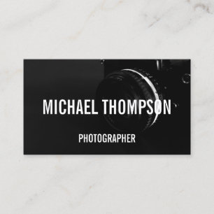 Carte De Visite Photographie professionnelle en noir et blanc