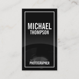 Carte De Visite Photographie professionnelle en noir et blanc