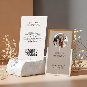 Carte De Visite Photographie Professionnelle Minimaliste Moderne