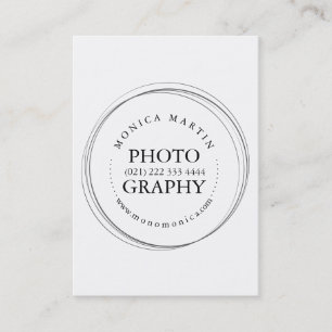 Carte De Visite Photographie professionnelle réduite