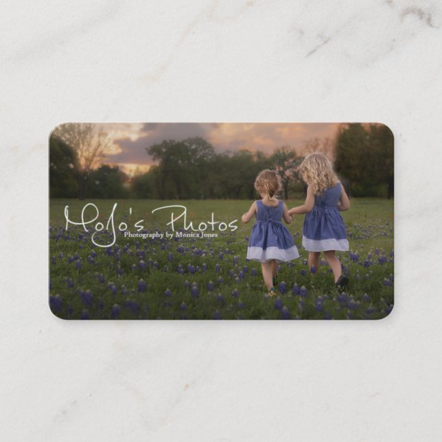 Carte De Visite Photographie simple avec le filigrane (Devant)