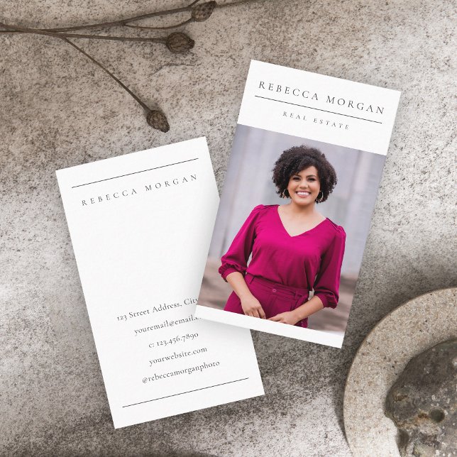 Carte De Visite Photographie simple et minimale (Créateur téléchargé)