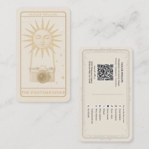 Carte De Visite Photographie Soleil Tarot Photographe Médias Socia