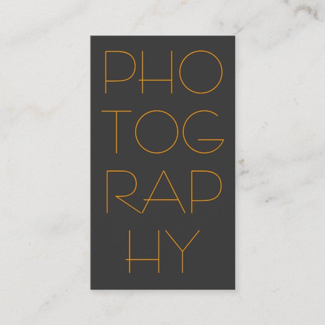 Carte de visite photographique gris-jaune contempo (Devant)