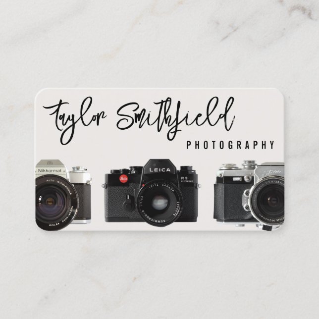 Carte de visite photographique Rustique Cameras (Devant)
