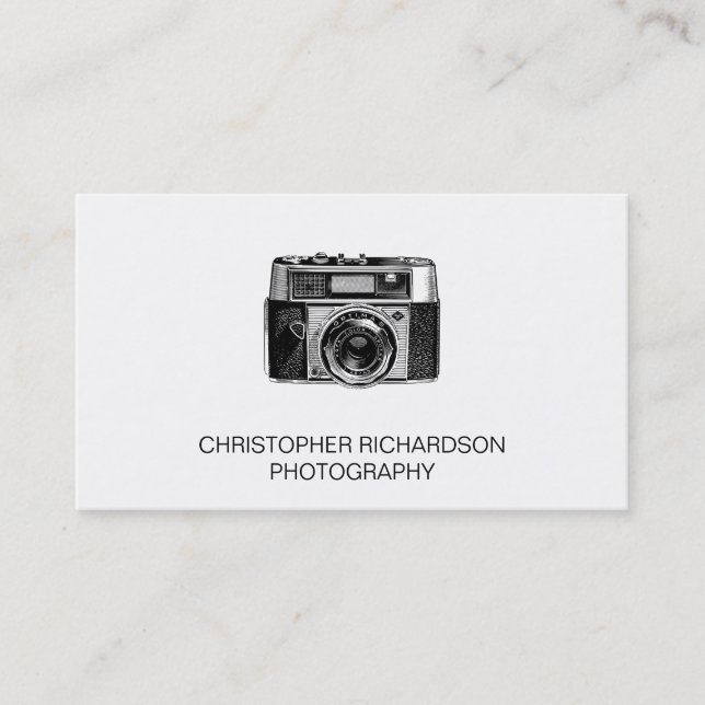 Carte de visite photographique simple et élégant (Devant)