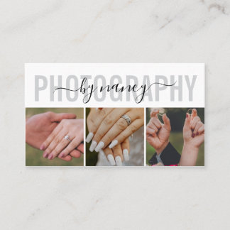 Carte De Visite Photography Script Photo Qr Code Logo