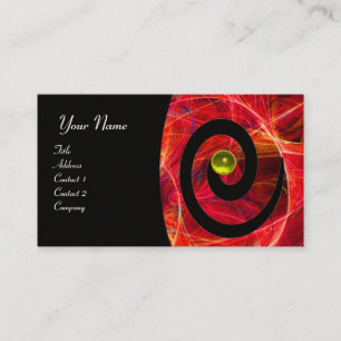 Carte De Visite PHOTON SWIRL GEM MONOGRAS noir rouge jaune