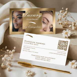 Carte De Visite Photos d'artiste de sourcils de beauté professionn