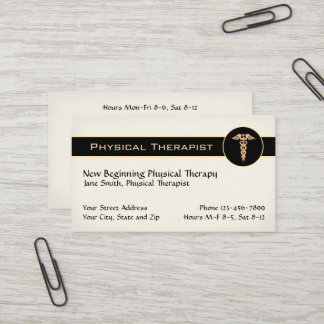Carte De Visite Physical Therapist Therapy Business Cards