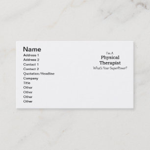 Carte De Visite Physiothérapeute