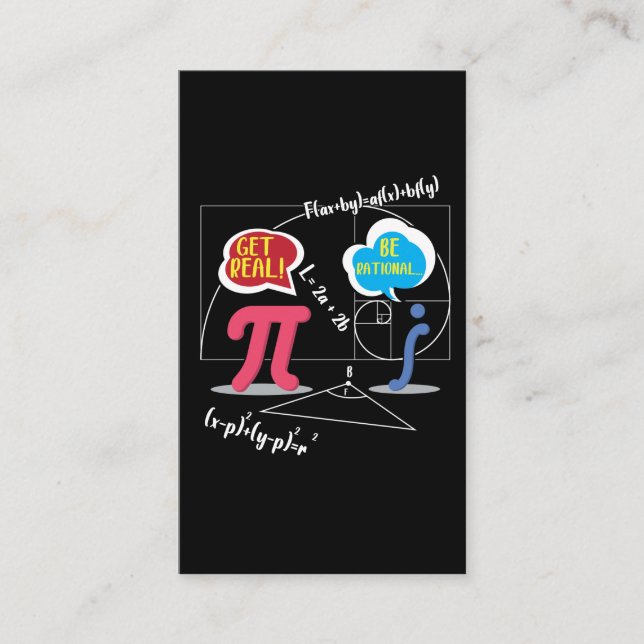 Carte De Visite Pi Day 2020 Mathématiques Formule de l'enseignant  (Devant)