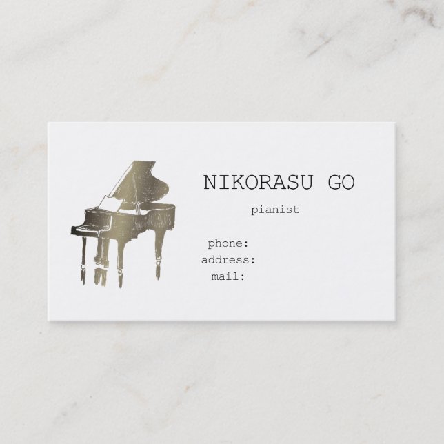 Carte De Visite pianist (Devant)