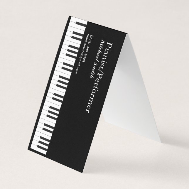Carte De Visite Pianiste (Devant)